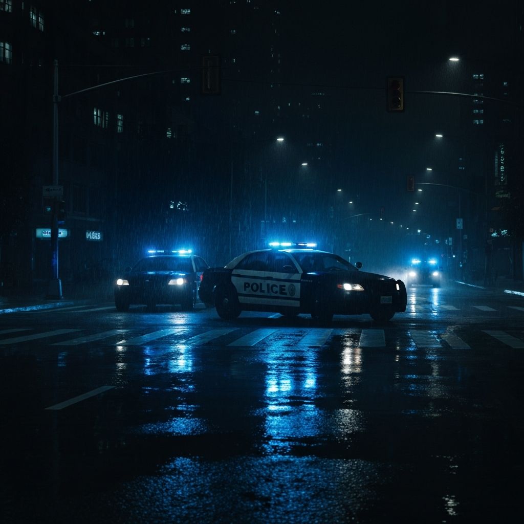 Polizei bei Nacht